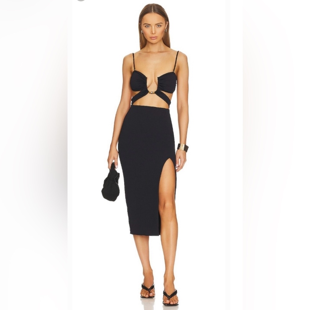 VIX - ZENE ESTER MIDI DRESS BLACK